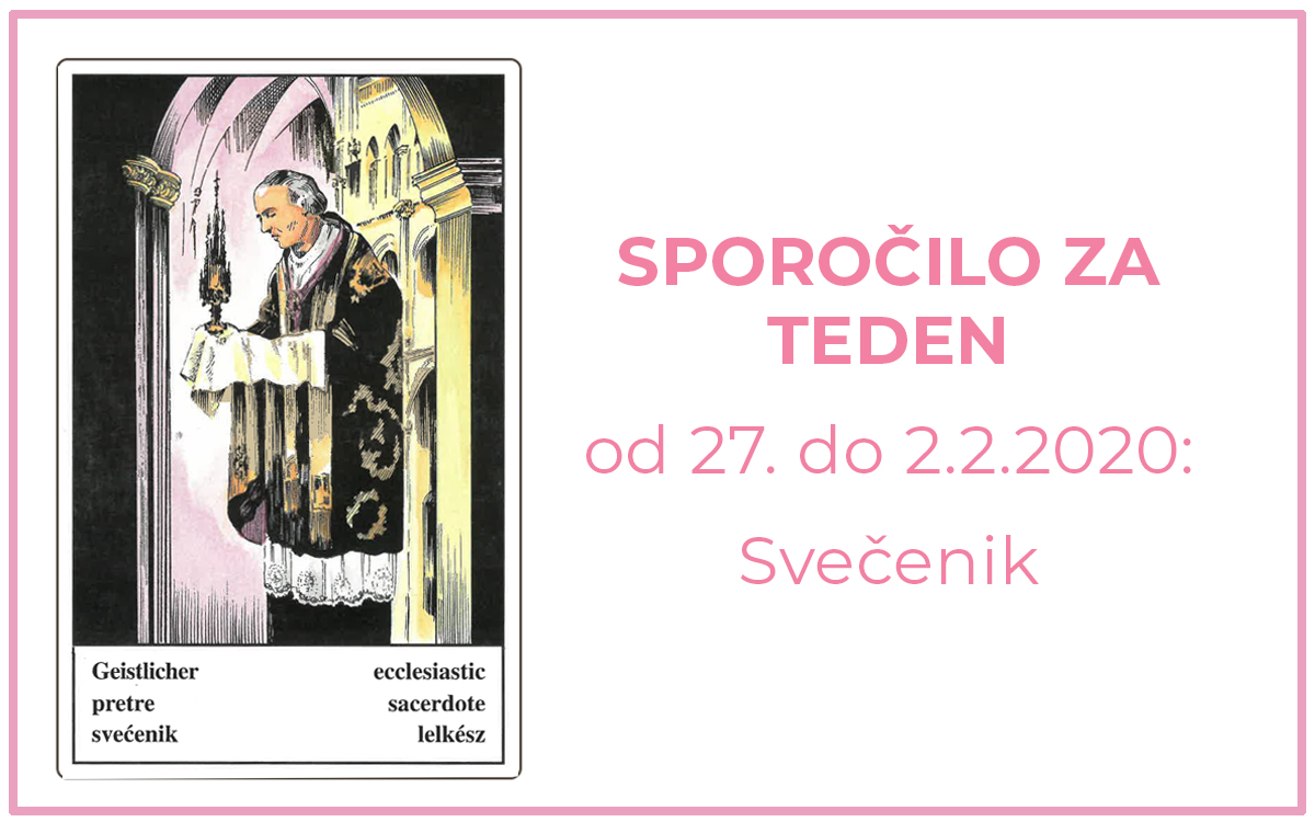 Karta tedna: Sporočilo za teden od 27.1. do 2.2.2020