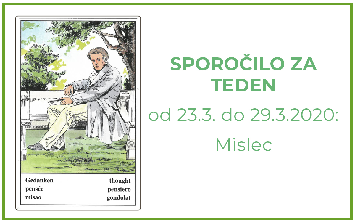 Karta tedna: Sporočilo za teden od 23.3. do 29.3.2020