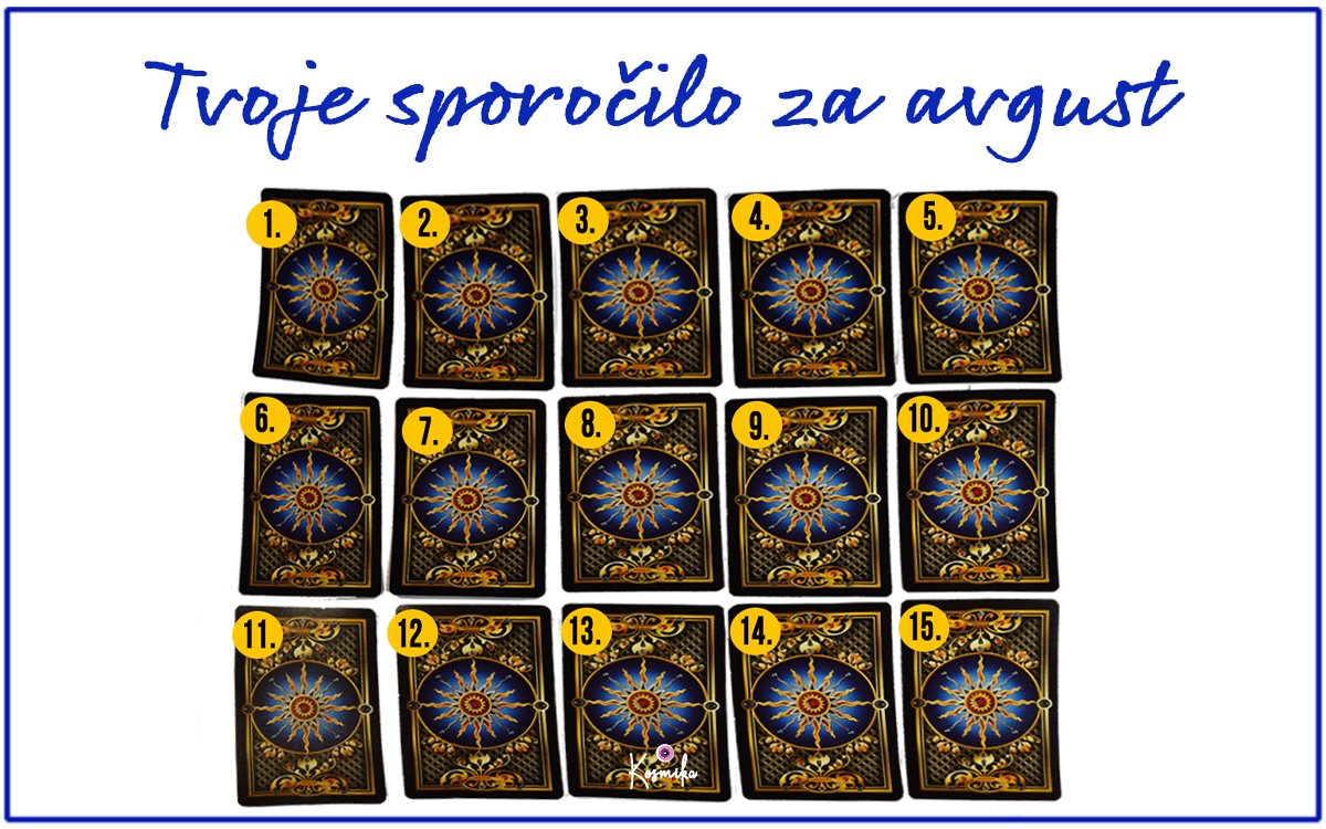 Tvoje sporočilo za avgust