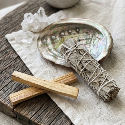 Set kadil Palo Santo in beli žajbelj 